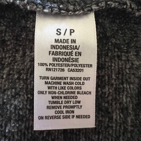 Aeropostale Men's Gray Heather Quarter-Zip Fleece Pullover Sweater S/P - Picture 5 of 7